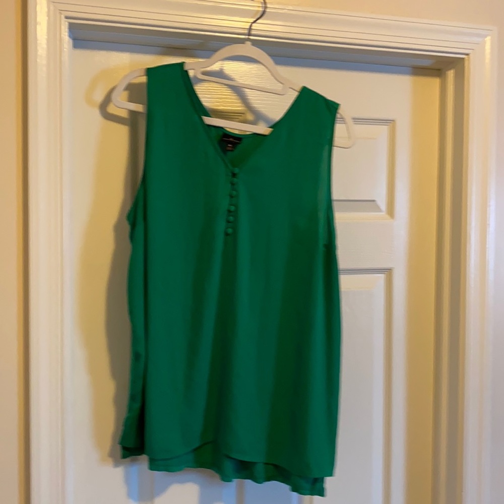 Kelly Green sleeveless blouse